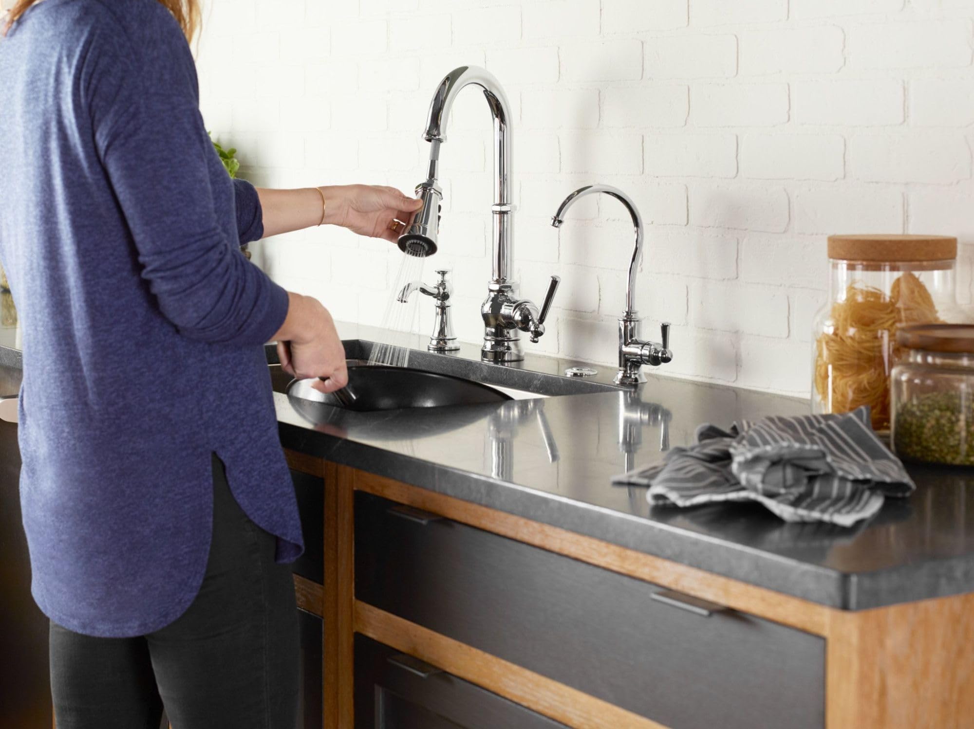 MOEN Traditional S3945C Deck Mounted Kitchen Soap Dispenser in Chrome