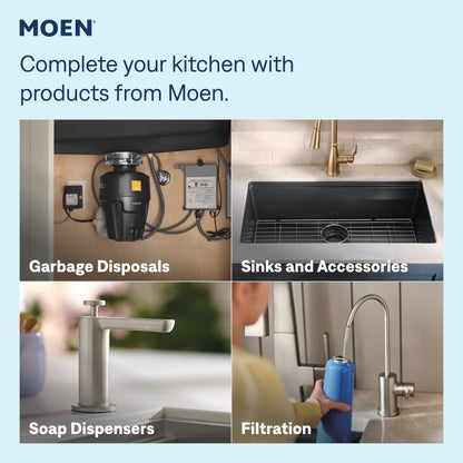 MOEN Sleek 7864BL One-Handle Pull-Down Kitchen Faucet Power Boost in Matte Black
