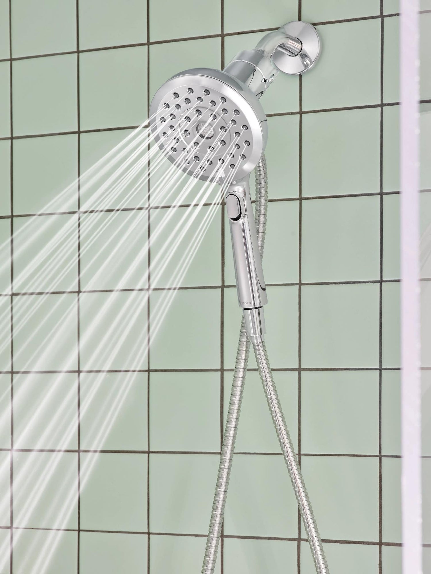 Moen Verso Chrome Handshower, Detachable Round Shower Head with Magnetix Docking System and 60" Hose, 220H2