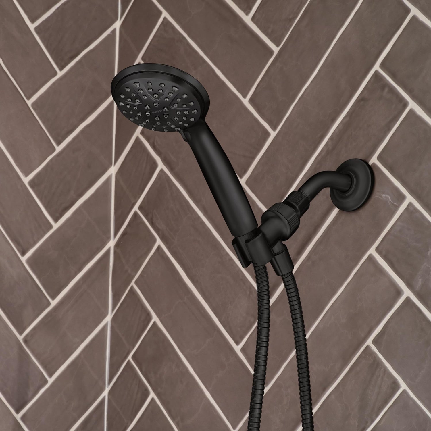 Moen Attune Shower Head with Handheld Sprayer, 6 Shower Head Spray Settings, Matte Black, 218H0BL