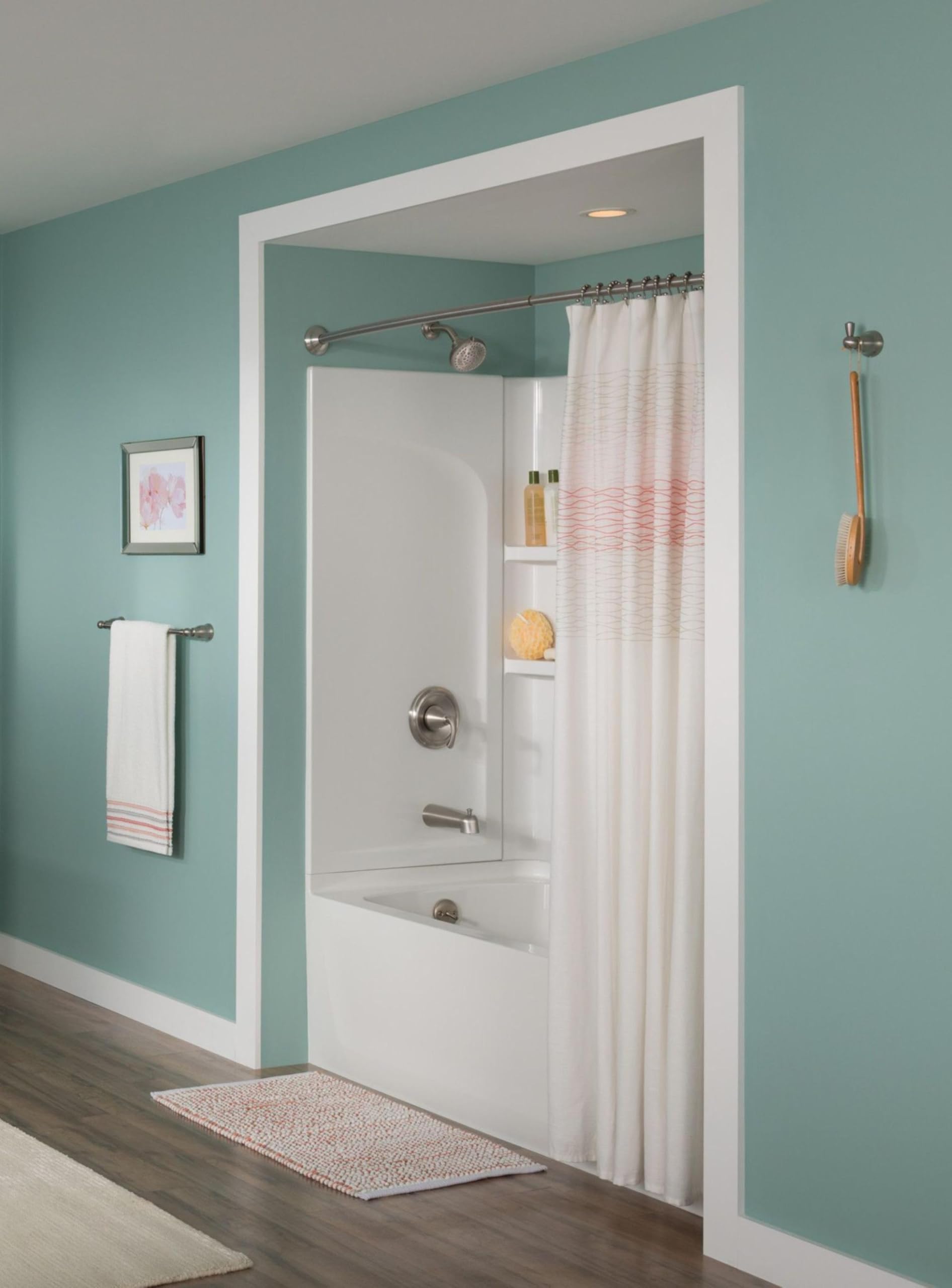 Moen DN2160OWB 54 to 72-Inch Adjustable Length Curved Shower Rod, Old World Bronze