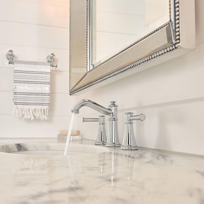 MOEN Belfield TV6405 Two-Handle Widespread Traditional Bathroom Faucet Trim Kit in Chrome (Valve Included)