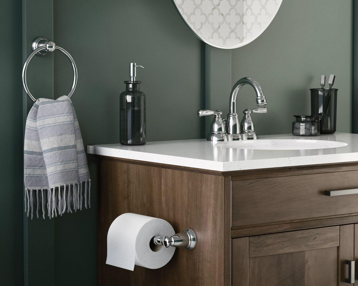 Moen Y2608CH Banbury Pivoting Paper Holder, Chrome
