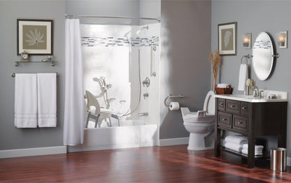 Moen LR8724D1GCH Bathroom Safety 24-Inch Designer Bathroom Grab Bar with Curled Grip, Stainless