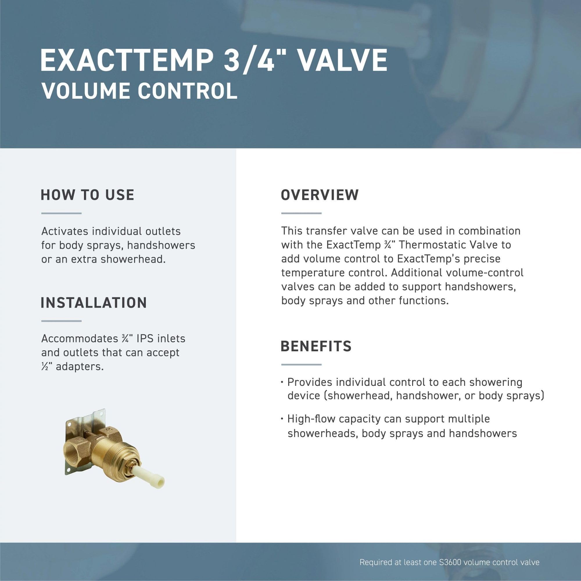 MOEN Belfield T4412BN One-Handle ExactTemp 3/4-Inch Volume Control Valve Trim in Brushed Nickel (Valve Required)
