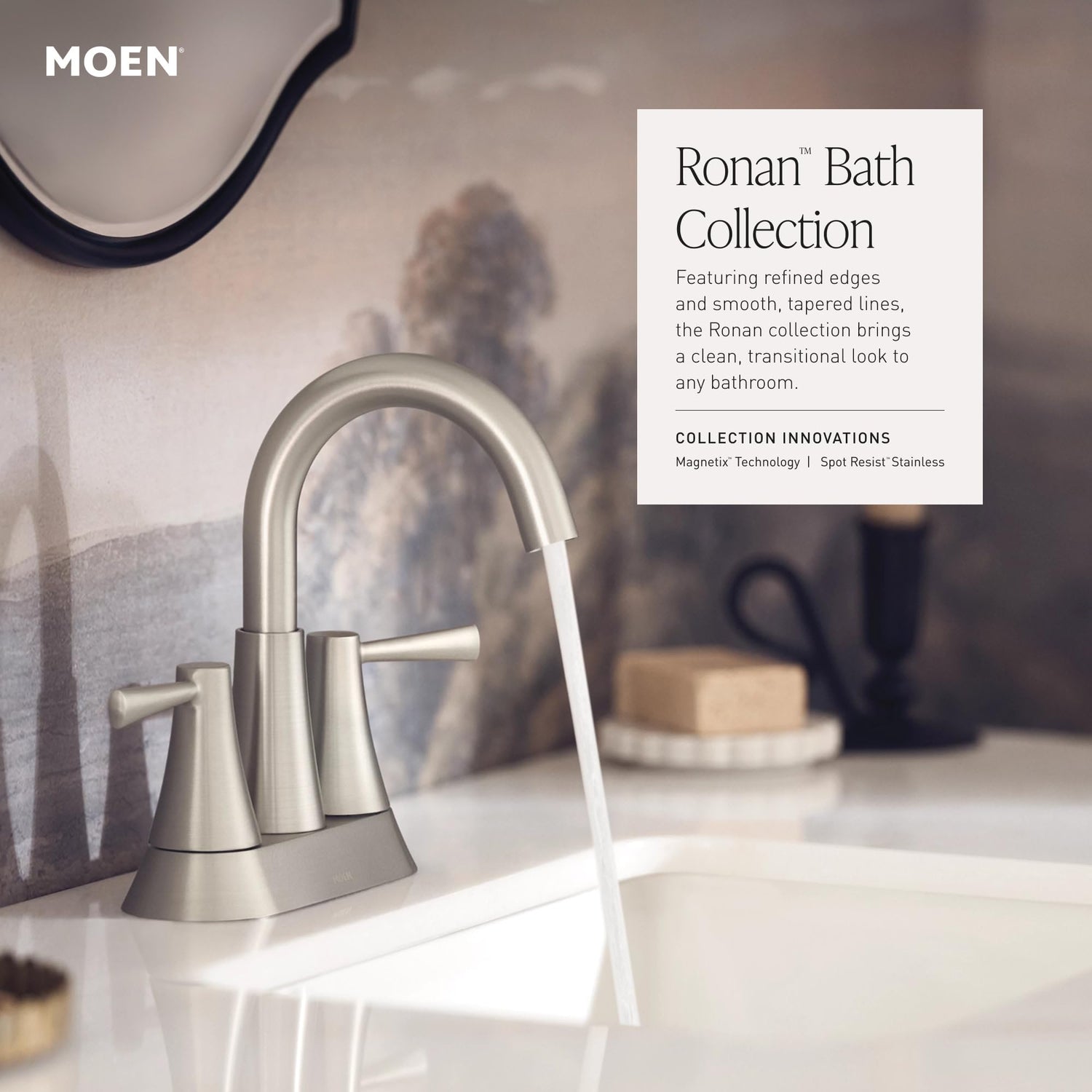 MOEN Ronan 82023BL One-Handle 6-Function Magnetix Handheld Shower Faucet in Matte Black (Valve Included)