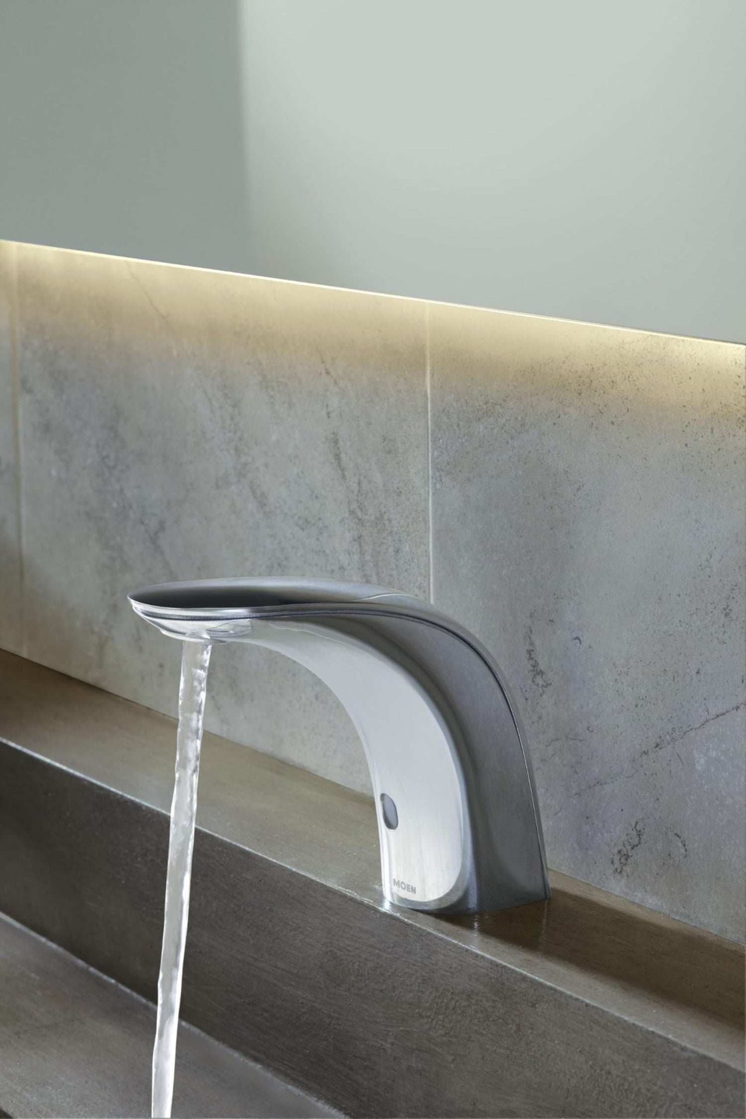 MOEN Commercial M-POWER 8553AC Touchless Single-Hole Non-Mixing Bathroom Faucet in Chrome (Drain Required)