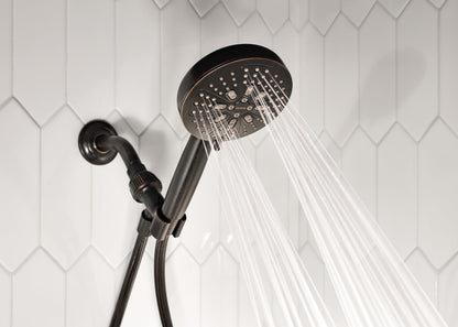 Moen Mediterranean Bronze Hydro Energetix High Pressure Shower Head with Handheld Sprayer Featuring 8 Spray Settings, 200H0BRB