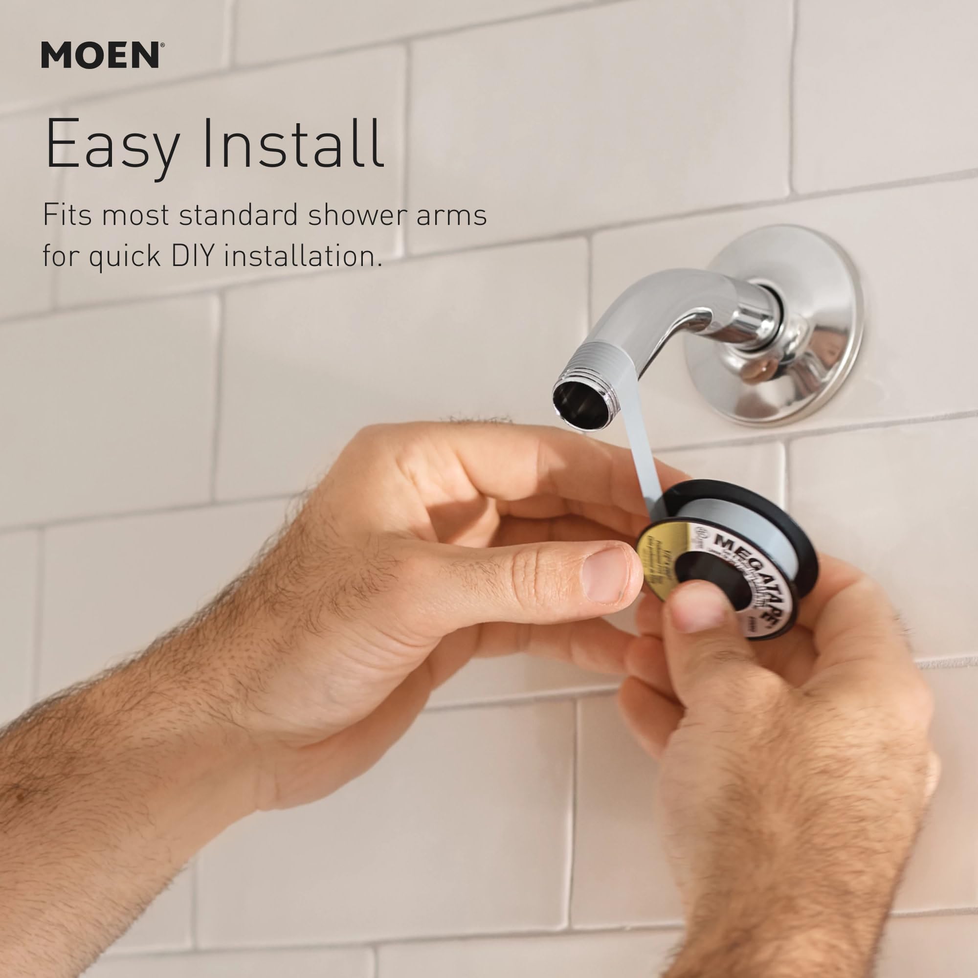 Moen Verso Eco-Performance Infiniti Dial Square Handheld Shower, 6-Inch Diameter Spray Head, Matte Black, 220H4EPBL
