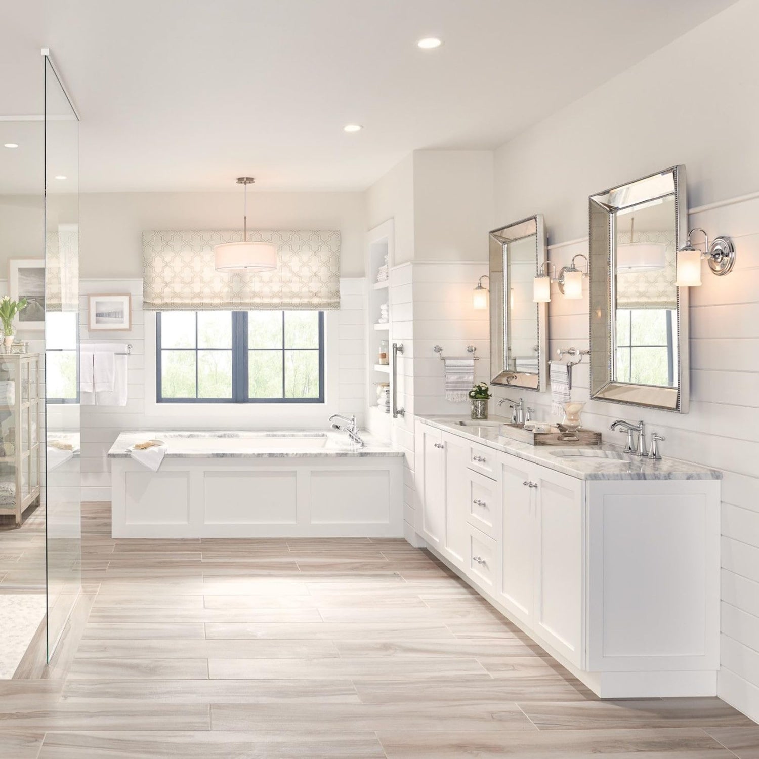 MOEN Belfield TV6405BN Two-Handle Widespread Bathroom Faucet Trim Kit in Brushed Nickel (Valve Included)