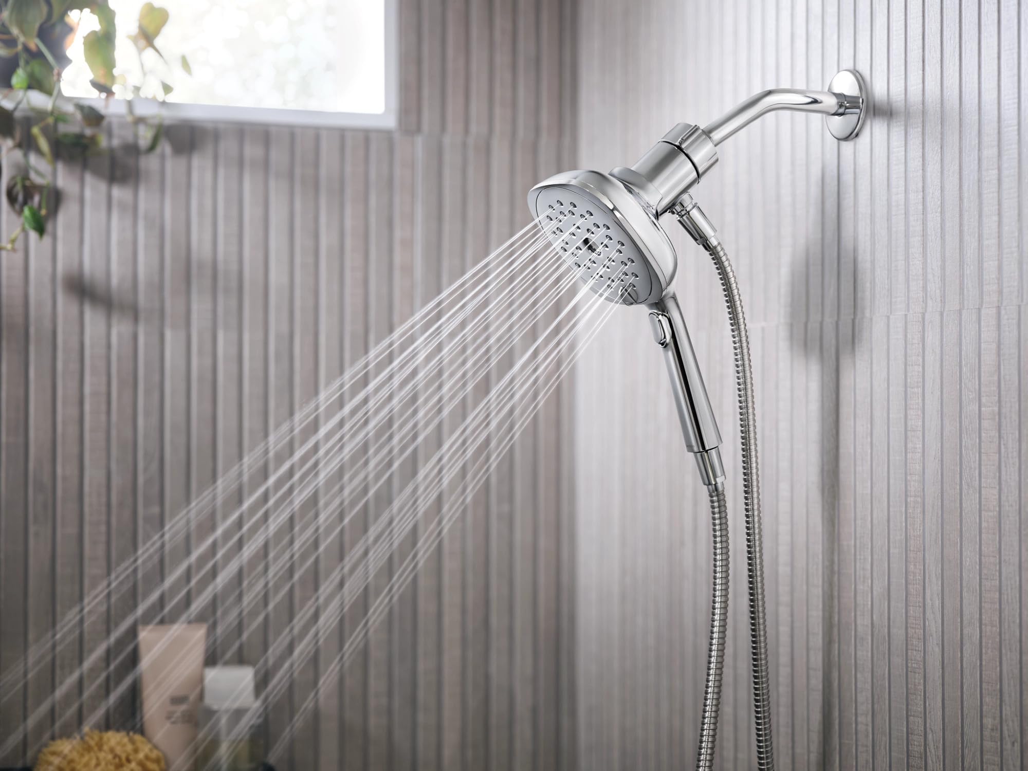 MOEN Verso 220H5 Infiniti Dial Square Handheld Shower, 5-Inch Diameter Spray Head in Chrome