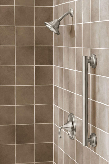 Moen YG0724BN Bathroom Safety 24-Inch Stainless Steel Modern Bathroom Grab Bar, Brushed Nickel