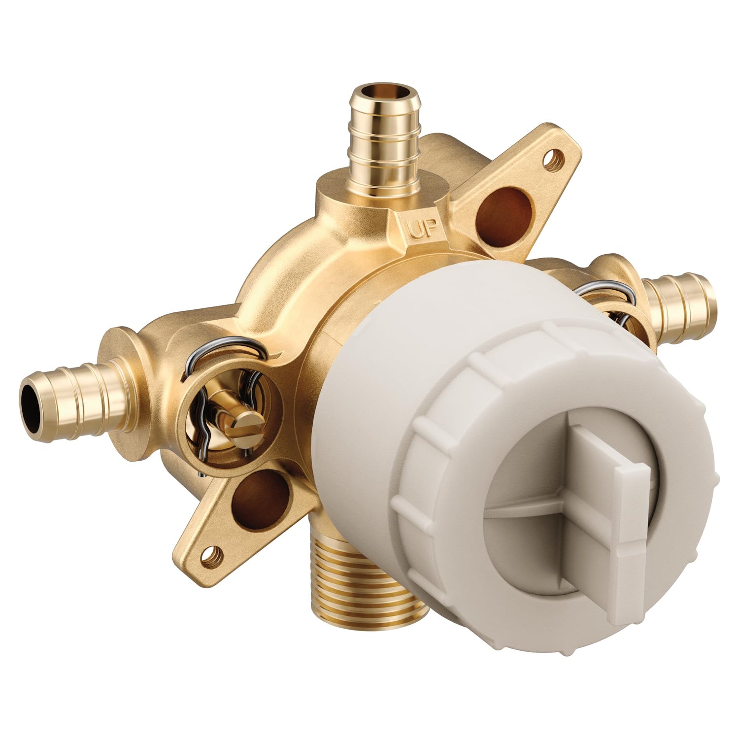 MOEN U140XS M-CORE 4-Port Rough-In Valve with 1/2" Crimp Ring PEX Connections and Stops