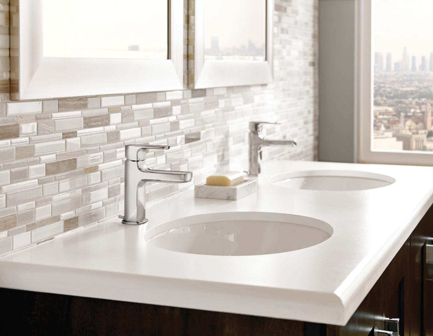 MOEN Rizon T6920 Two-Handle Widespread Bathroom Faucet Trim in Chrome (Valve Required)