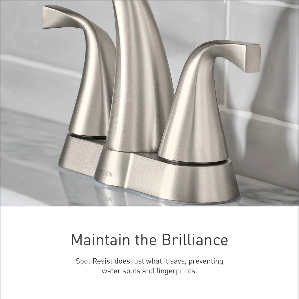MOEN Gibson WS84229SRN Widespread Bath Faucet in Brushed Nickel (Valve Included)