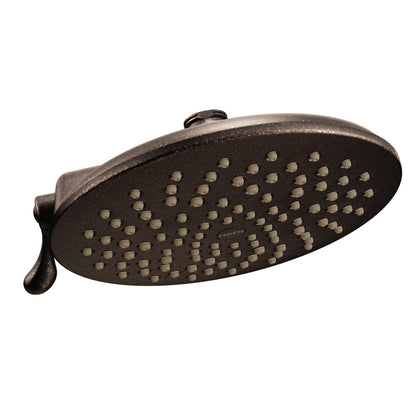 MOEN Velocity S6320EPORB 2-Spray 8 in. Single Wall Mount Fixed Adjustable Spray Shower Head in Oil Rubbed Bronze
