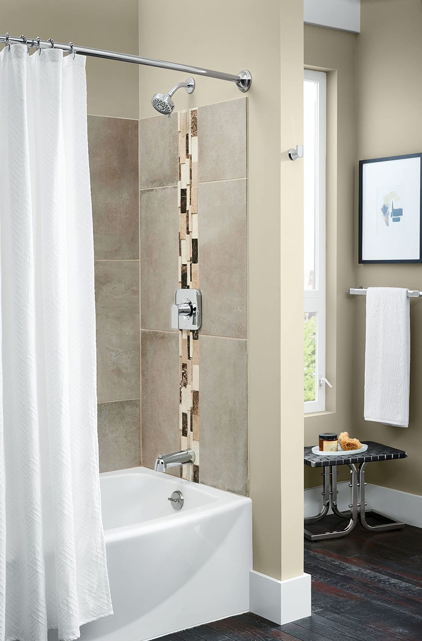 Moen Genta LX Chrome Modern 18-Inch Single Kitchen or Bathroom Towel Bar, BH3818CH