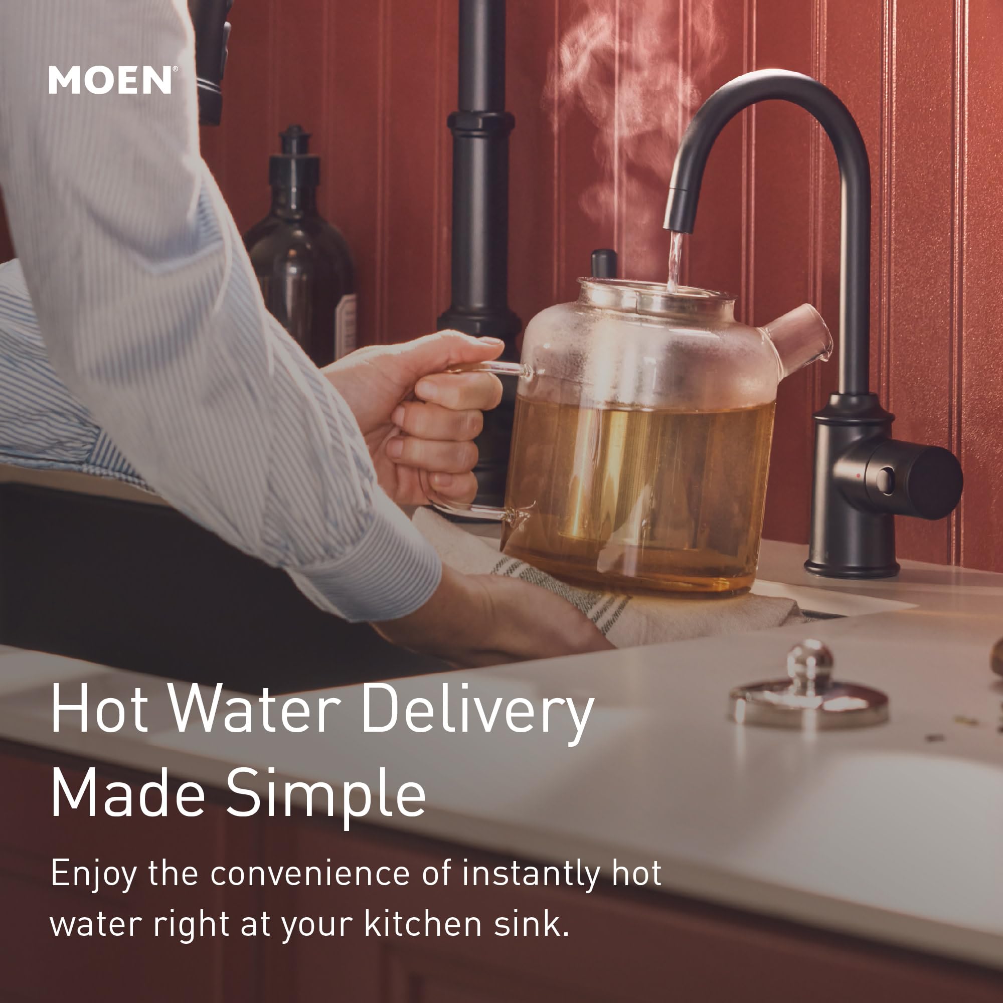 MOEN Sip IH7620SRS One-Handle Single-Hole Instant Hot Water Dispenser Faucet in Spot Resist Stainless