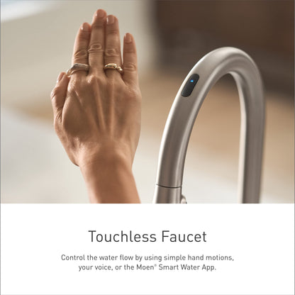MOEN Align 7565EVC Single-Handle Smart Touchless Pull Down Sprayer Kitchen Faucet with Voice Control and Power Clean in Chrome
