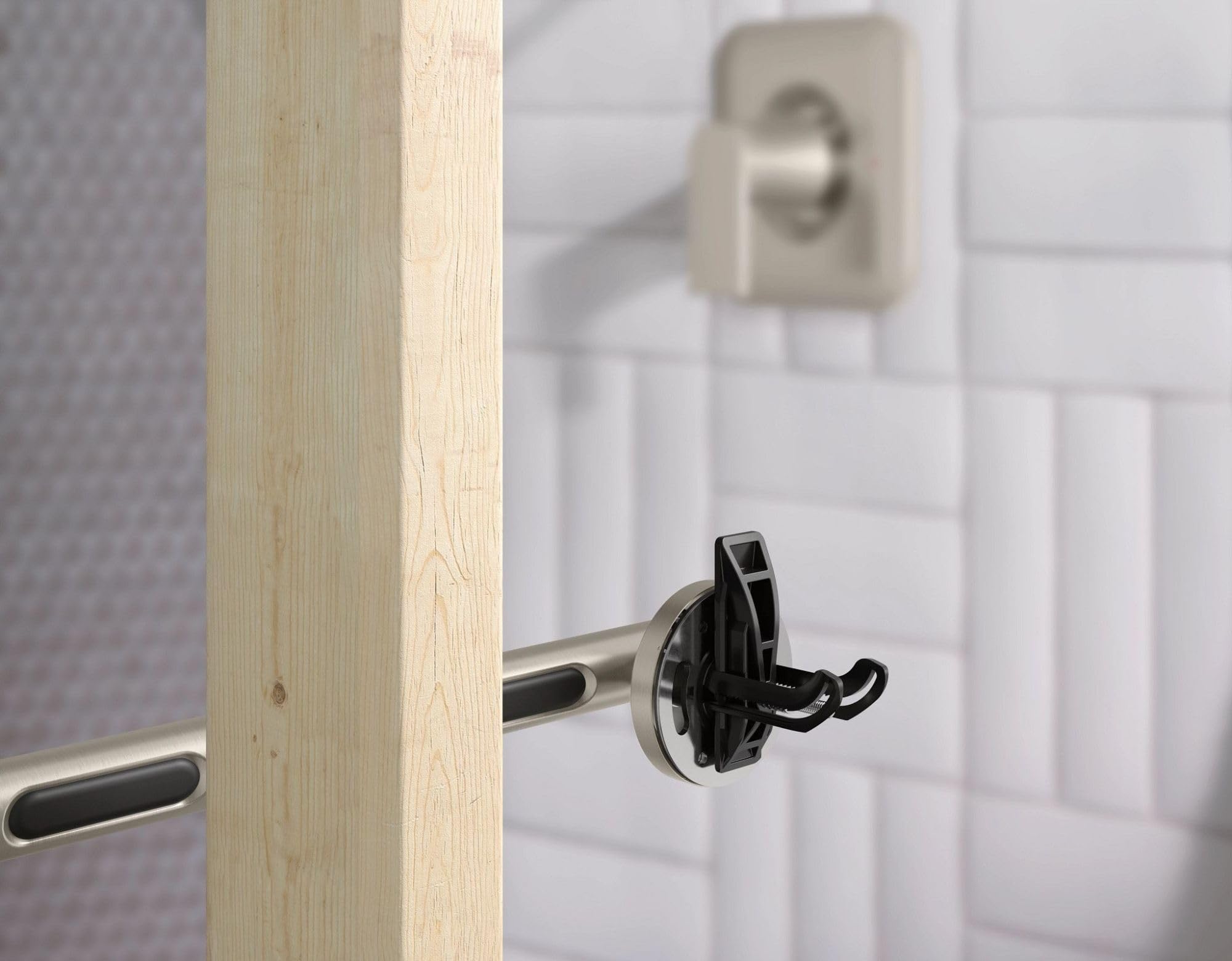 Moen YG0724BN Bathroom Safety 24-Inch Stainless Steel Modern Bathroom Grab Bar, Brushed Nickel