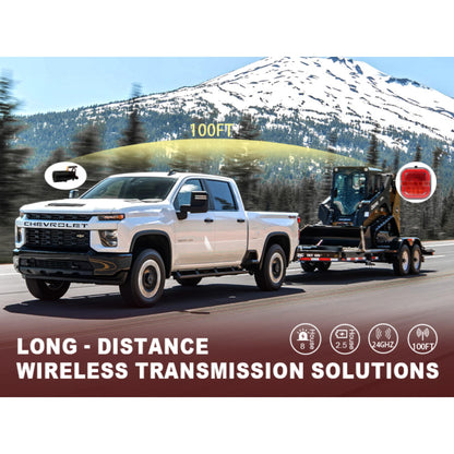 AgriEyes Halo Wireless Trailer Tow Lights with 2 Mounting Options, Magnetic &amp; Bracket, Portable LED Light Kit for Truck, RV, Boat, Camper