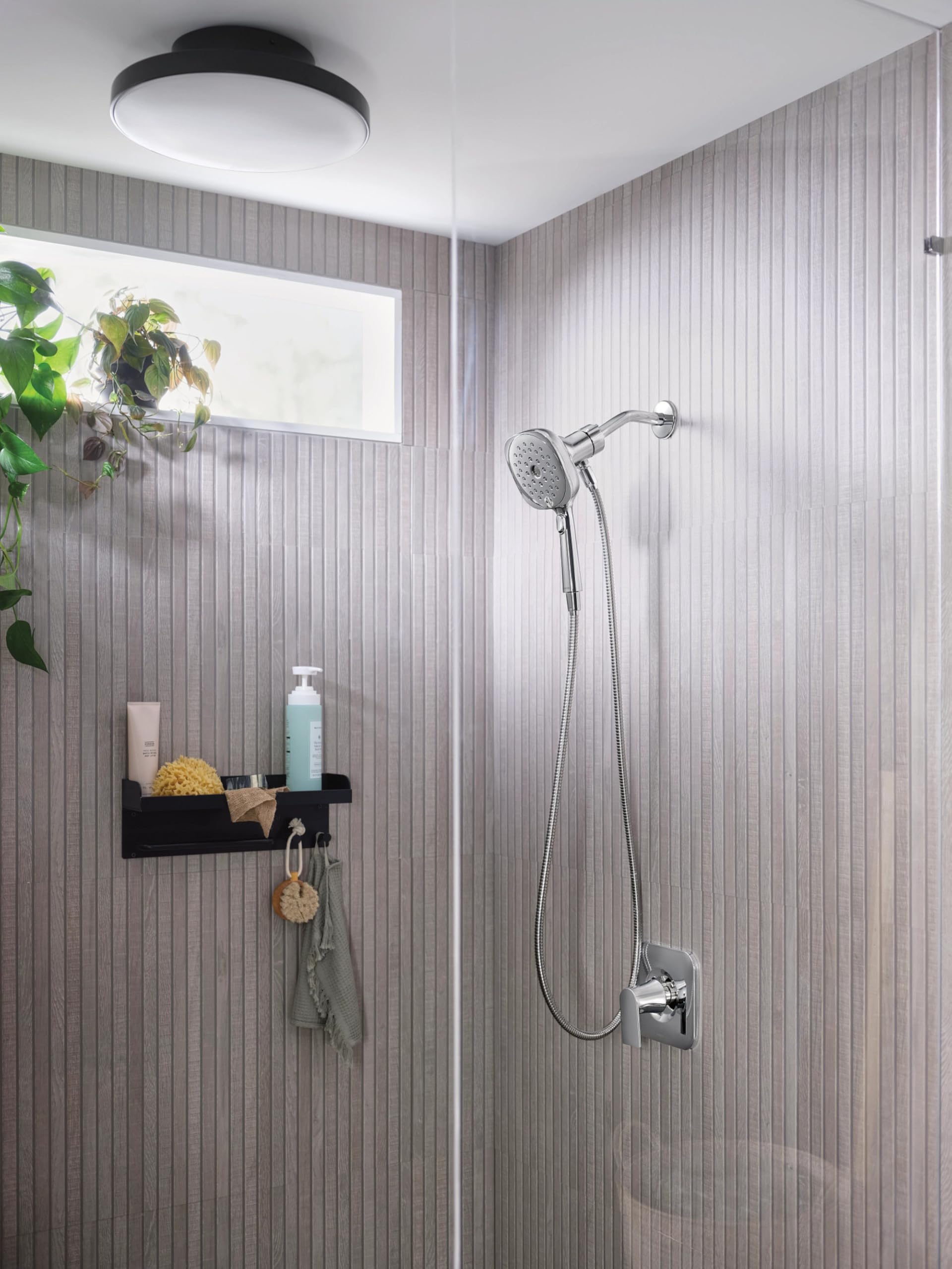 MOEN Verso 220H5 Infiniti Dial Square Handheld Shower, 5-Inch Diameter Spray Head in Chrome