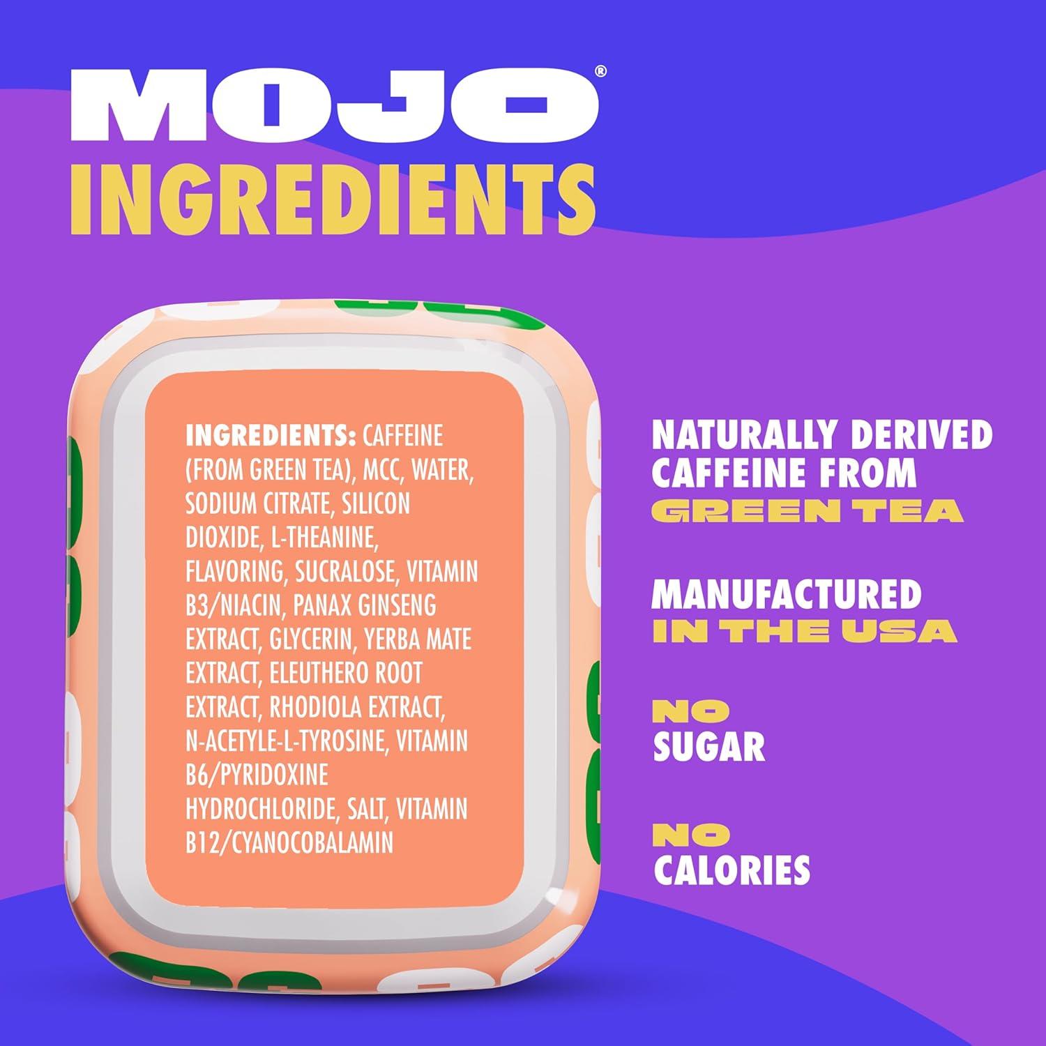 MOJO Energy Pouches 50 mg Caffeine Liquid-Free On-The-Go Energy Boost - 15 Count