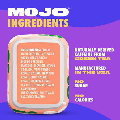 MOJO Energy Pouches 50 mg Caffeine Liquid-Free On-The-Go Energy Boost - 15 Count