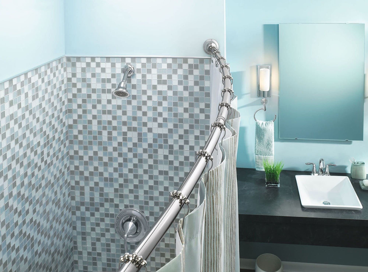 Moen Shower Curtain Rings in Chrome 12-Pack SR2201CH