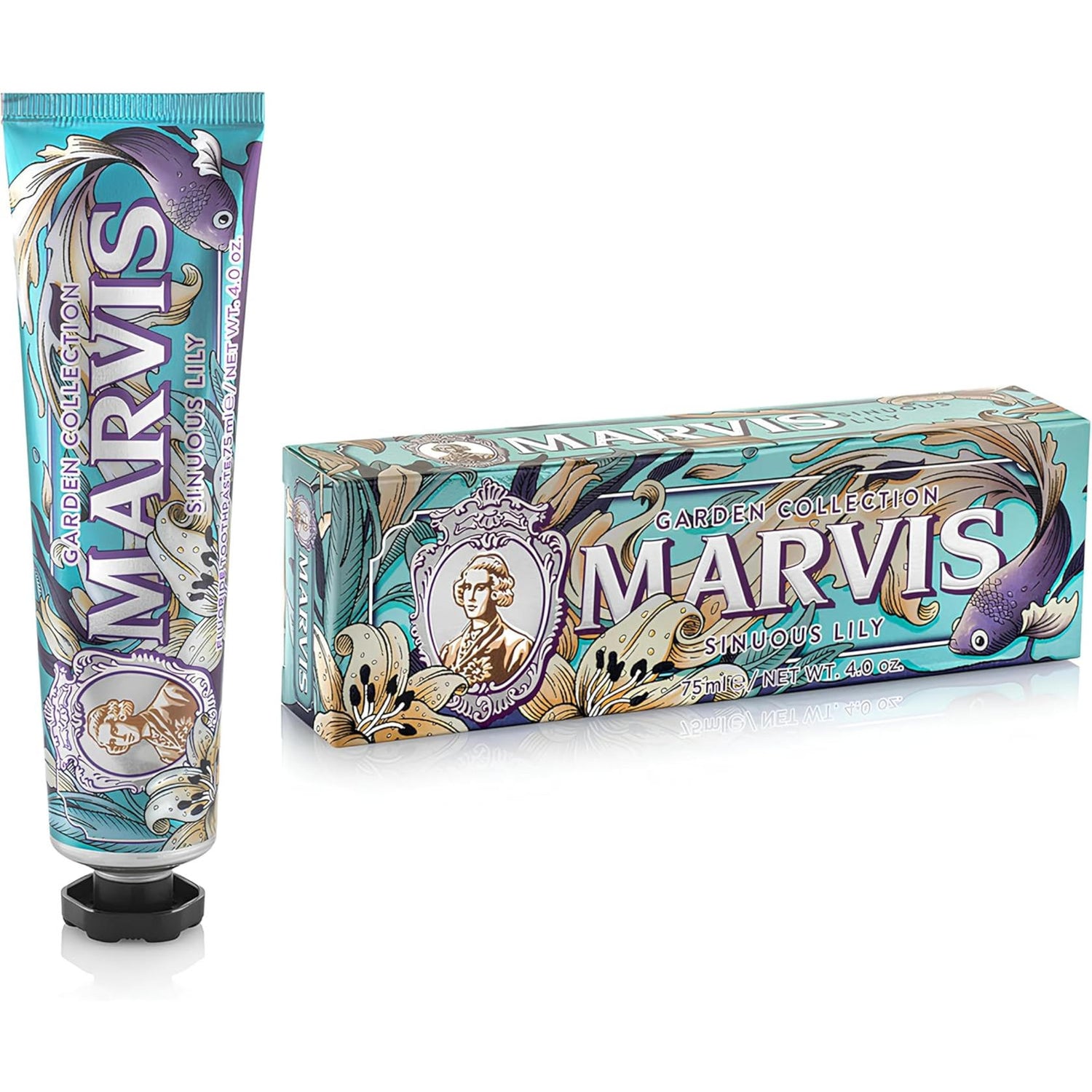 Marvis Toothpaste  Whitening Mint, Licorice, Sinuous Lily, Vegan Cruelty-Free 85 ml