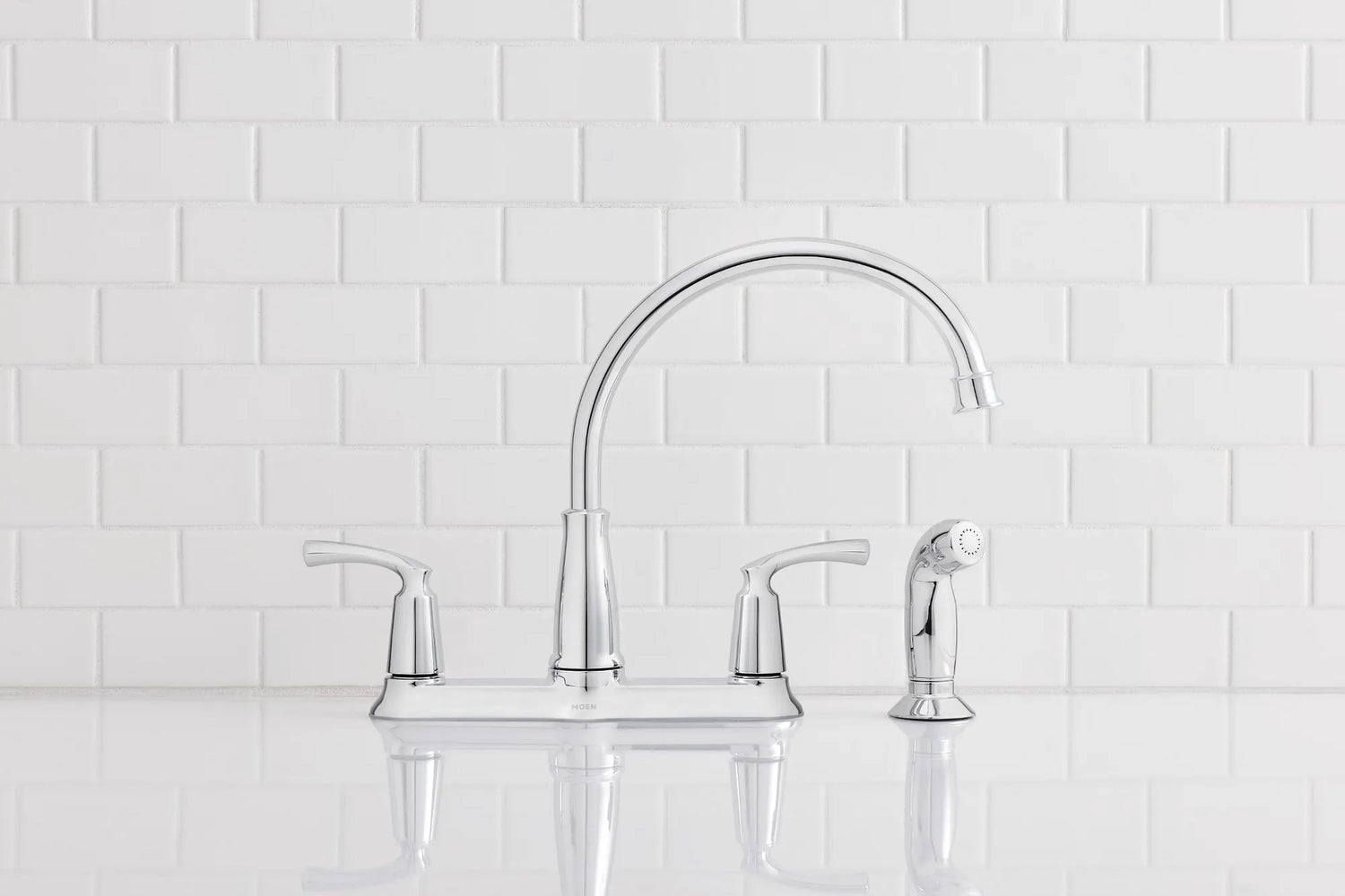 MOEN Bexley 87403 High Arc Kitchen Faucet with Side Spray in Chrome