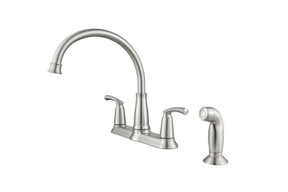 MOEN Bexley 87403SRS Double Handle Kitchen Faucet in Spot Resist Stainless