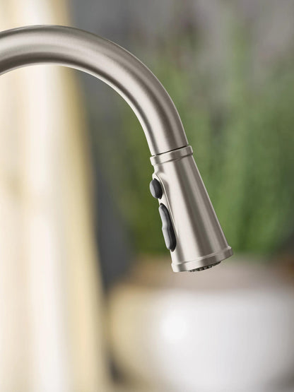 MOEN Gilden 87679SRS Single Handle Pull-Down Sprayer Kitchen Faucet with Reflex and Power Boost in Spot Resist Stainless