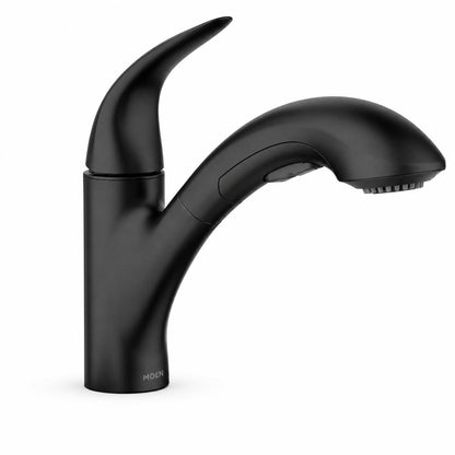 MOEN Medina 87039BL One-Handle Pullout Kitchen Faucet with Power Clean in Matte Black