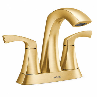 MOEN Lindor 84506BG Two-Handle 4" Centerset Bathroom Faucet in Brushed Gold (Drain Included)
