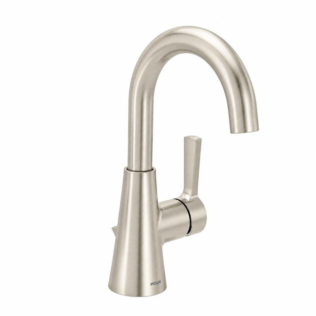 MOEN Jase 64430BN One-Handle Single Hole Bathroom Sink Faucet in Brushed Nickel (Drain Included)