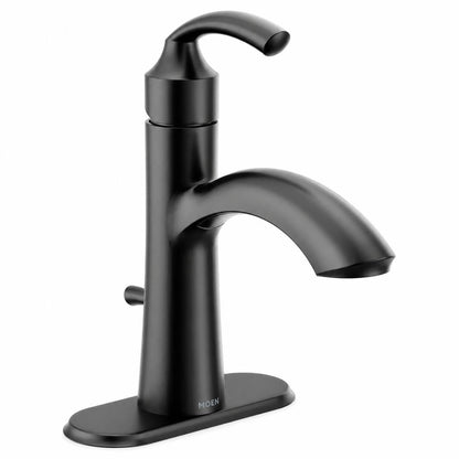 MOEN Glyde 6170BL Single Handle Bathroom Sink Faucet in Matte Black