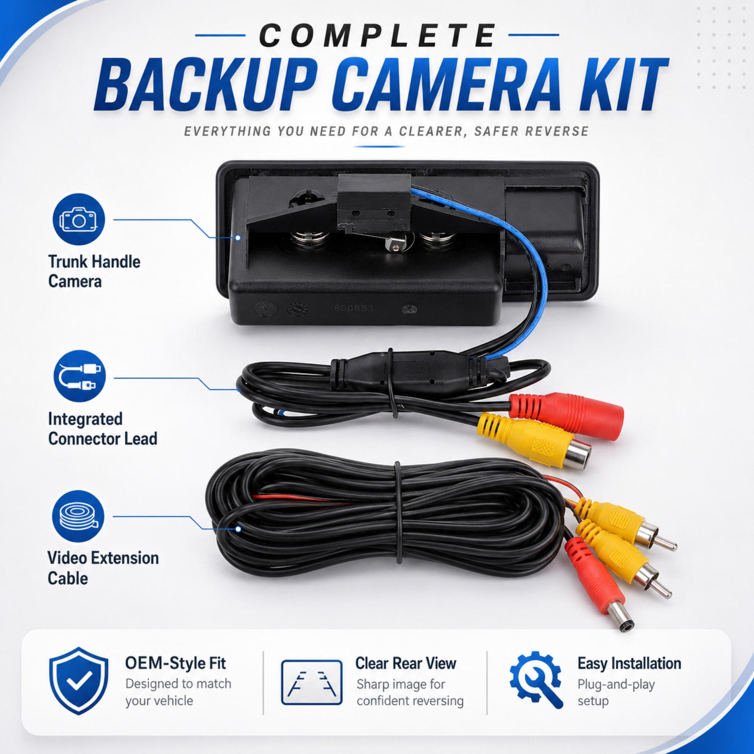 AHD 720P Trunk Handle Backup Camera for BMW 3 5 Series X5 X6 E90 E92 E60 E70 E82 E88 E84 E91 E93 E61 E39 IP68 Waterproof Rear View Camera