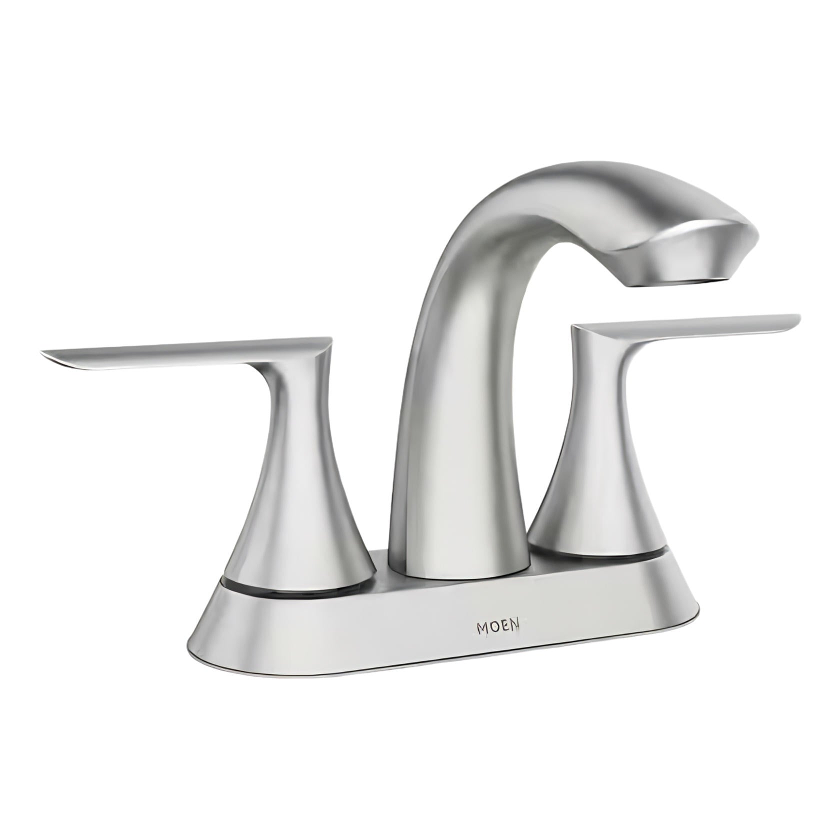 MOEN Seena 5010SRN Centerset 2-Handle Bathroom Faucet in Spot Resist Brushed Nickel