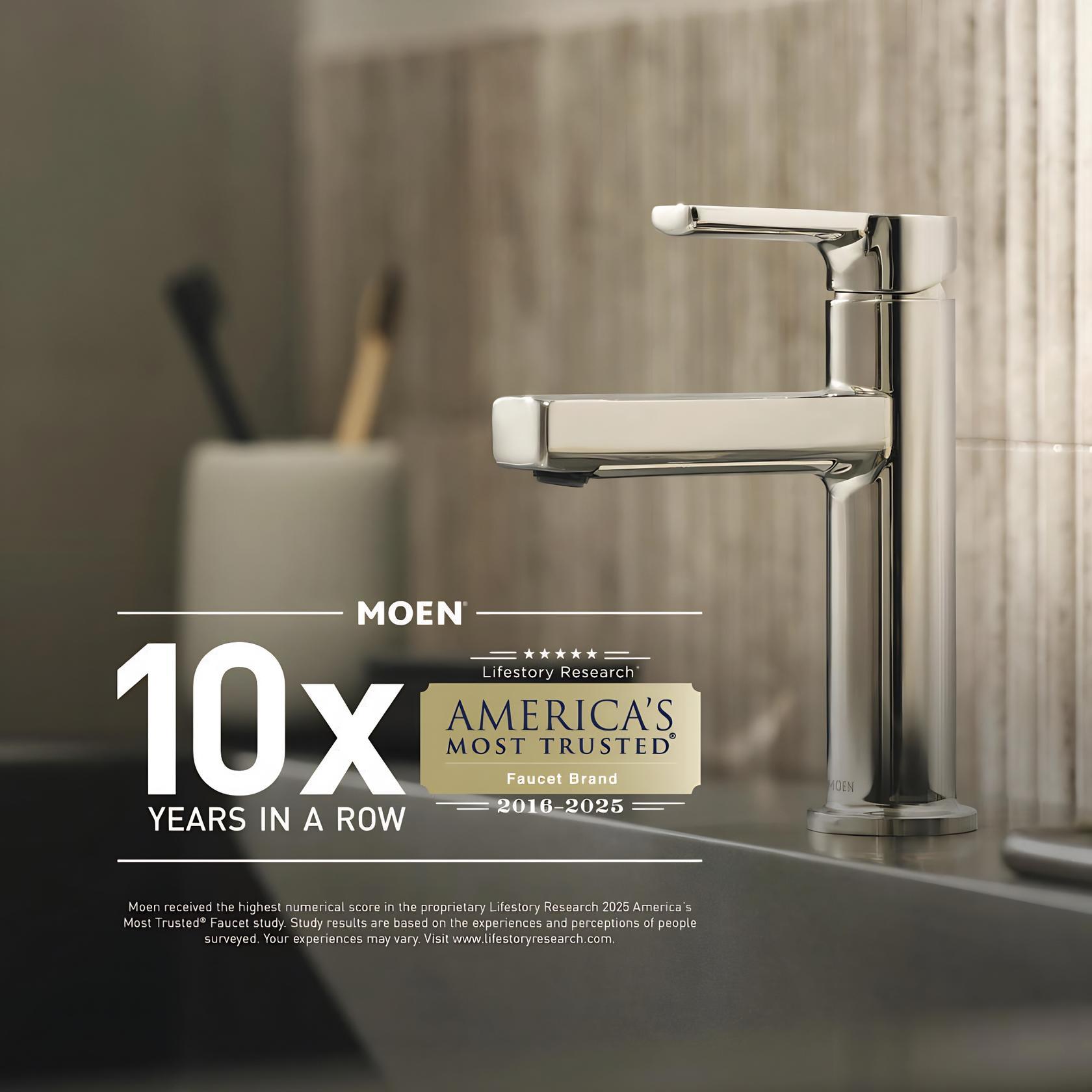 MOEN Cleveland Faucet T42315CGR Single Handle Shower Kit 1.75 GPM in Brushed Nickel