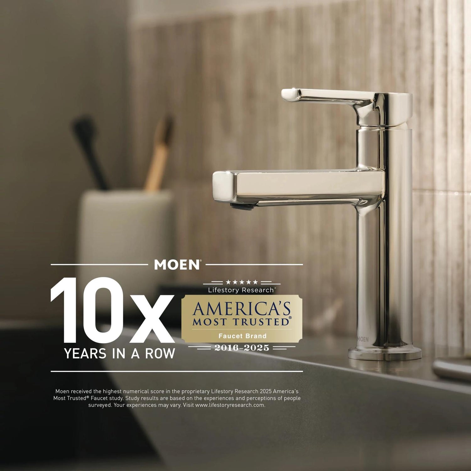MOEN Waterhill S112EP 10-Inch Single Function Rainshower Showerhead with Immersion Rainshower Technology in Chrome