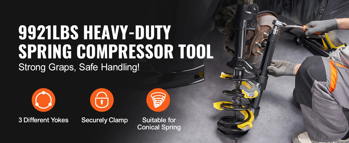 VEVOR Coil Spring Strut Compressor Clamp Struts Shock Absorber Suspension 3 Pcs