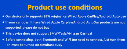 Mini CarPlay AI Box 2-in-1 Wired to Wireless CarPlay &amp; Android Auto Adapter 5GHz WiFi