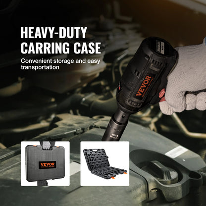 VEVOR 1/2in Alloy Steel Impact Sockets Set with 65pcs 6-Point Drive Bit Tool Kit