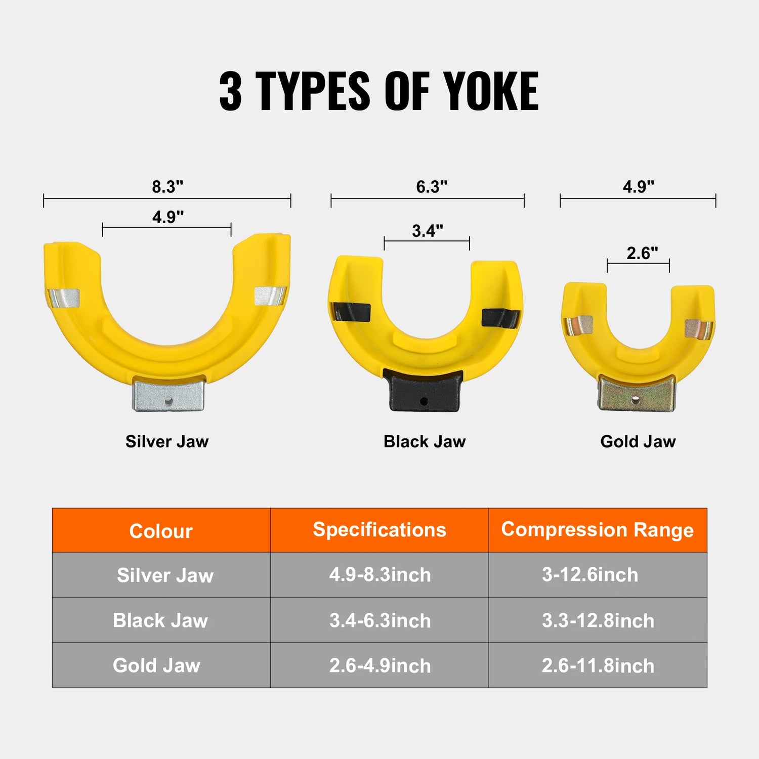 VEVOR Coil Spring Strut Compressor Clamp Struts Shock Absorber Suspension 3 Pcs