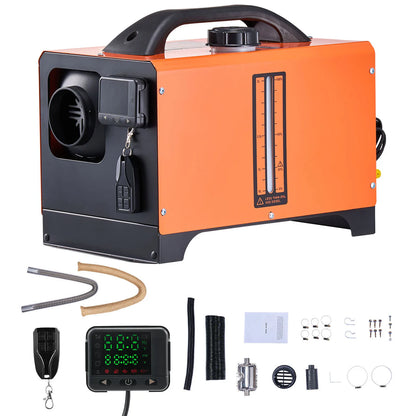 VEVOR Portable Diesel Air Heater 8KW DC 12V/24V All in One 1.3 Gal with Remote