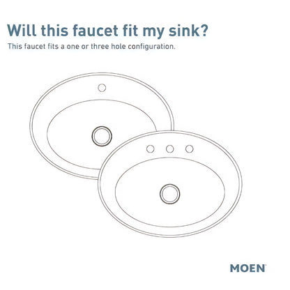 MOEN Cleveland Faucet Slate 40051BN Single Hole Single Handle Bathroom Faucet in Brushed Nickel (Drain Included)