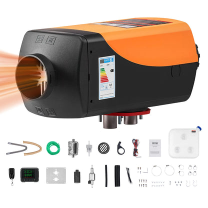 VEVOR All-in-one Camping Diesel Forced Air Heater 12V 24V 8KW LCD Remote Control