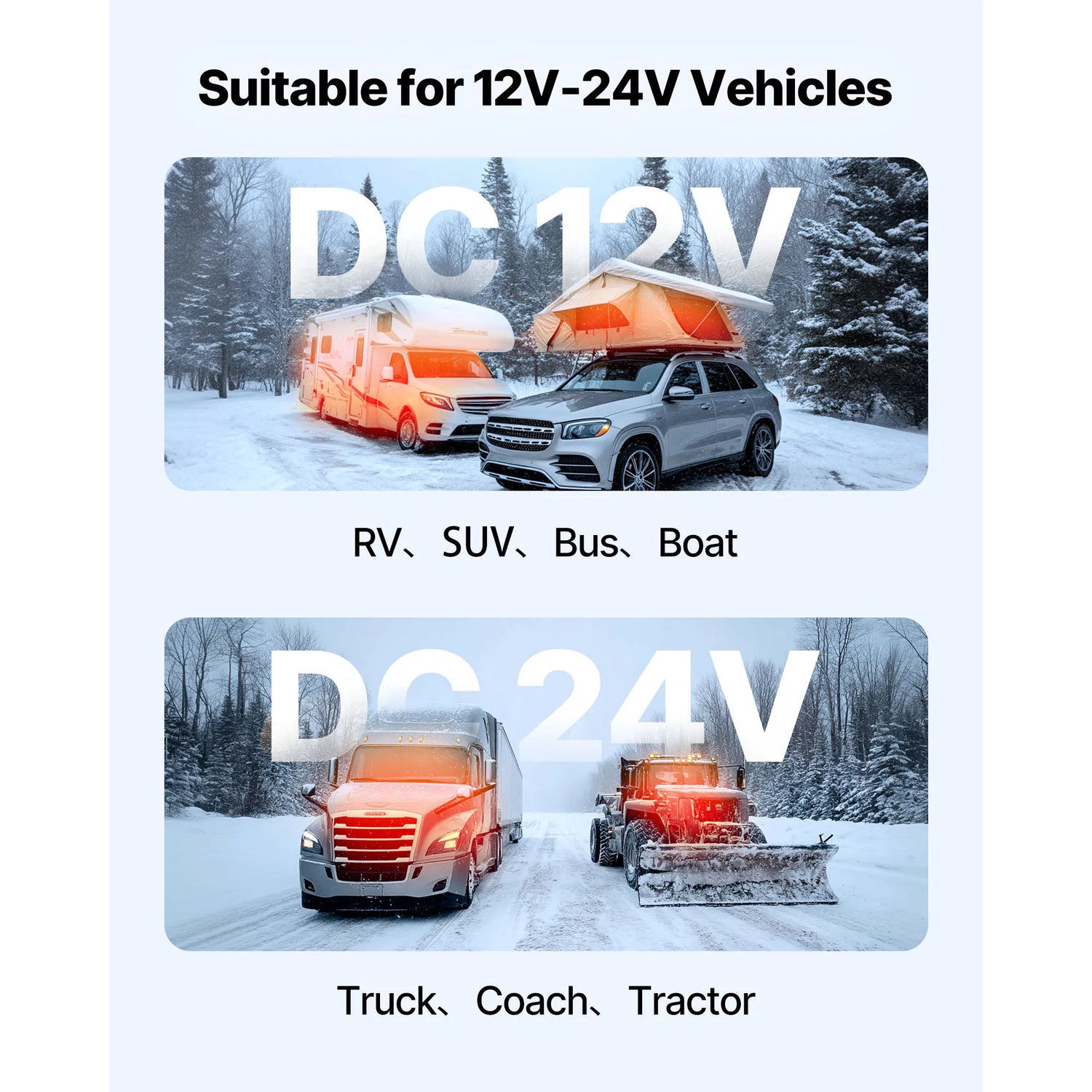VEVOR All-in-one Camping Diesel Forced Air Heater 12V 24V 8KW LCD Remote Control