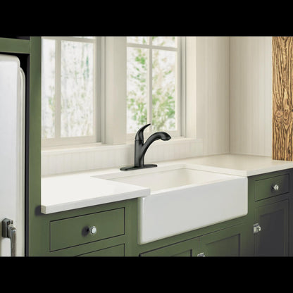 MOEN Medina 87039BL One-Handle Pullout Kitchen Faucet with Power Clean in Matte Black